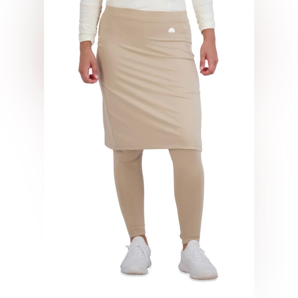Cream Ankle Length Snoga Knee Length Athletic Skirt